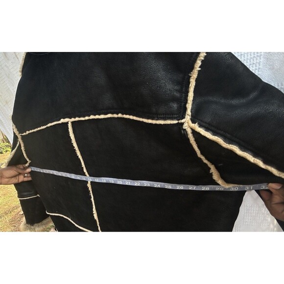 JORDAN CRAIG 4XL Shearling Faux Fur Suede Coat Jacket Brown Soft Oversize Retro - Picture 14 of 16